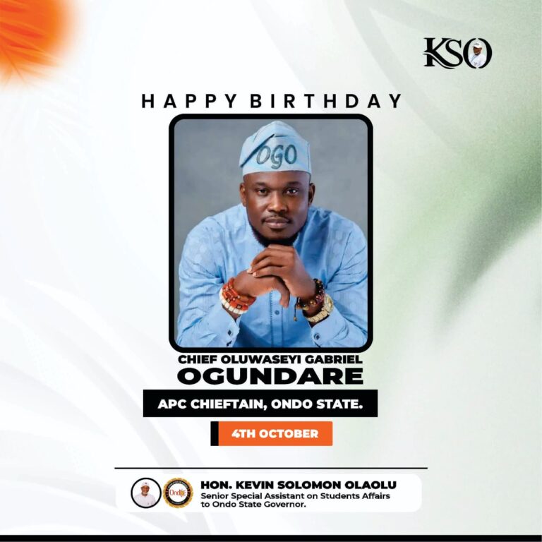 Ondo SSA On Students Felicitates Hon. OGO On His Birthday