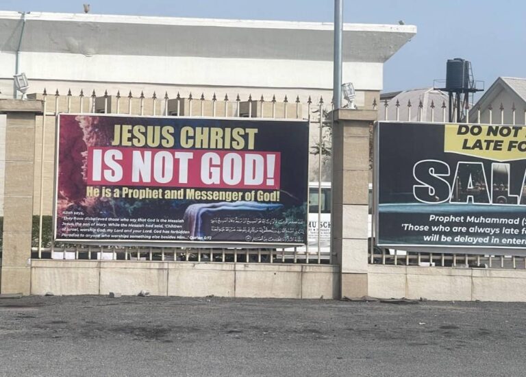 ‘Jesus Is Not God’ Lekki Banner Reportedly Removed After Online Uproar