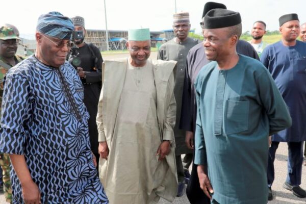 FLASH: Atiku Meets Former Vice President Osinbajo, Aregbesola In Ondo