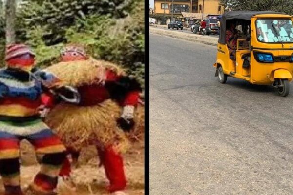 E DON HAPPEN: Tricycle Kills Masquerade During Awka Festival In AnambraÂ