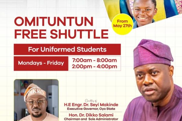 FLASH: Oyo State Flags Off Omituntun Free Shuttle For Uniformed Students
