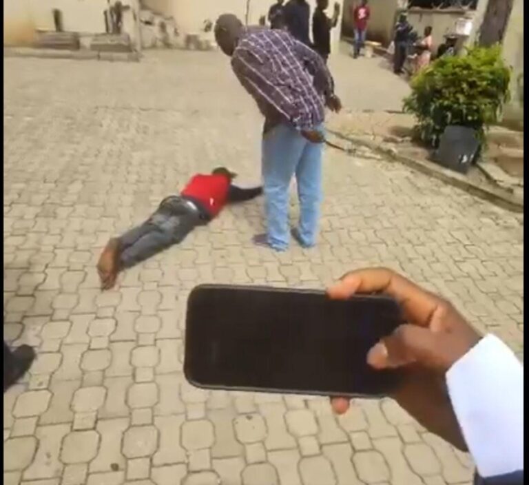 VIDEO: Abuja Court Judge Sentences Young Man To Public Flogging For Fighting A Prostitute