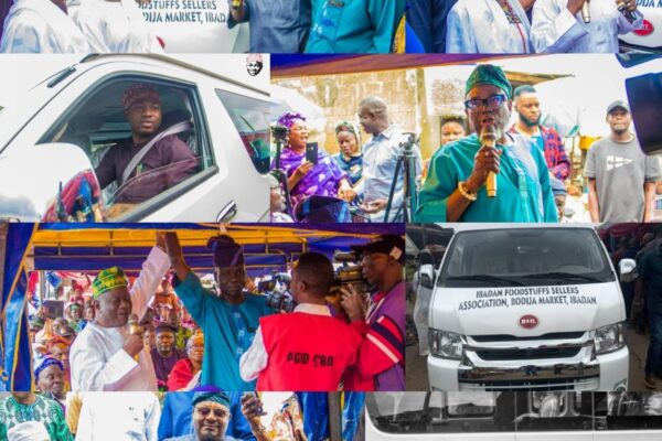 Historic Day At Bodija Market As Gov Makinde Donates Brand-New 18-Seater Bus To Foodstuff Sellers Association