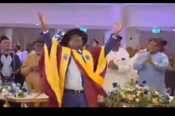 TRENDING VIDEO: Wike Dances Joyfully After Receiving Honorary Degree From UNIPORT