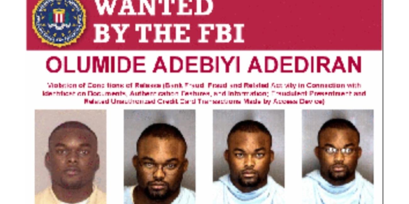 FBI Offers N15 Million Reward For Nigerian Wanted For Bank, Identity Fraud