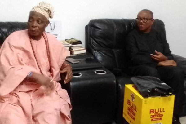 BREAKING: Peter Obi Visits Olubadan Designate, Oba Ladoja