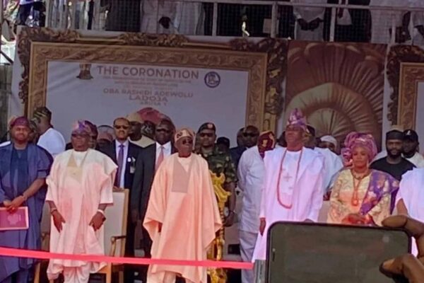 BREAKING: Tinubu Arrives Venue Of Ladoja’s Coronation As 44th Olubadan