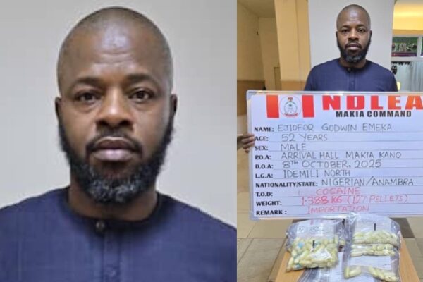 NDLEA Arrests Lagos, Onitsha Boutique Owner With 127 Wraps of Cocaine Hidden In Stomach, Underwear