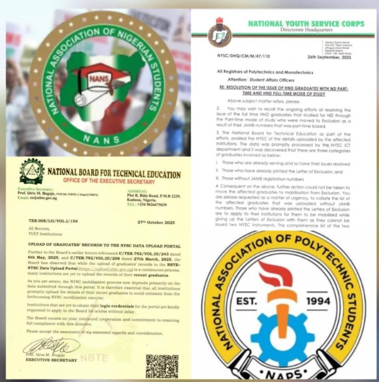 Put Ends To NYSC Discrimination Among Part-time Graduates – Students Beg Education Minister, NANS, NAPS