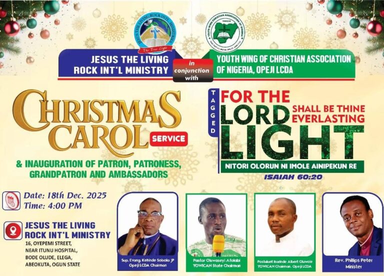 Beyond Jamboree, Christmas Rekindles Renew Hope For Humanity – Opeji LCDA YOWICAN Chairman