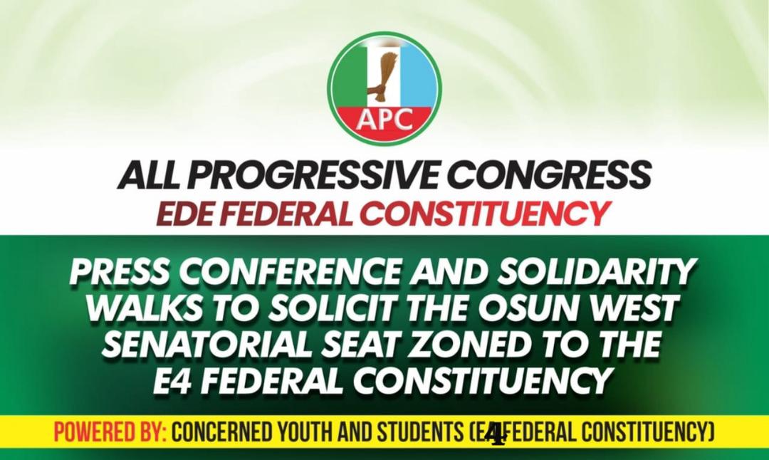Osun West: Ede, E4 Youths, Students Demand Senatorial Ticket From APC