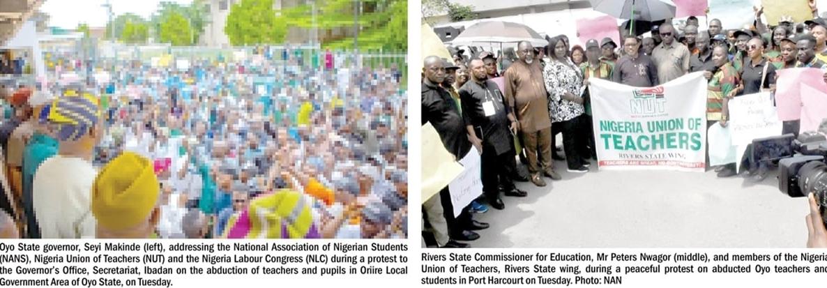 NUT Holds Nationwide Rally, Threatens Strike Over Abduction Of Students, Teachers 